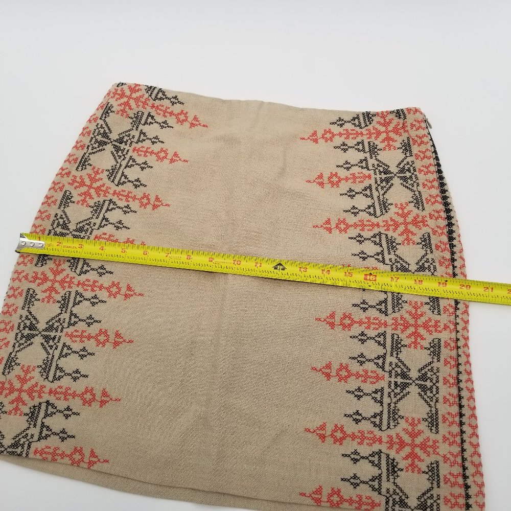 Loft | NWT Tan Ebroidered Skirt - 12 - Picture 9 of 11